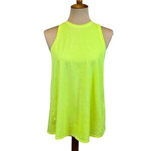 Lululemon Highlighter Yellow Tank Top Open Back Lightweight Womens Size 6